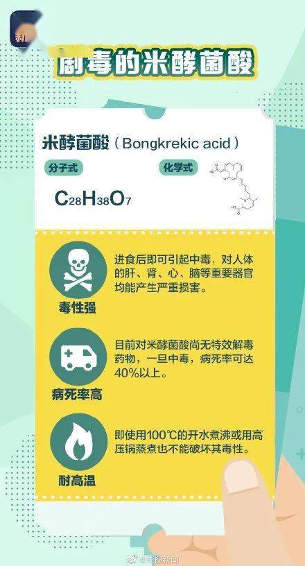 高压蒸煮不能破坏米酵菌酸毒性 米酵菌酸是什么东西怎么杀死?