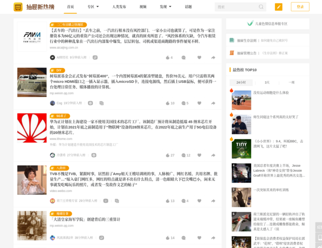 抽屉新热榜