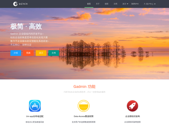 Gadmin 企业级极速开发平台