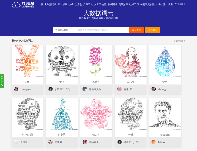 大数据词云